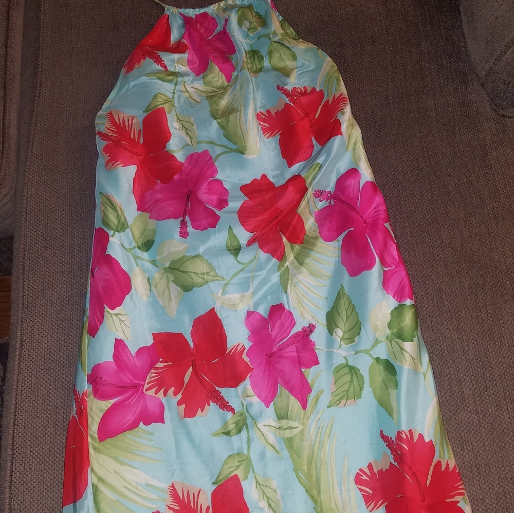 Tropical print dress